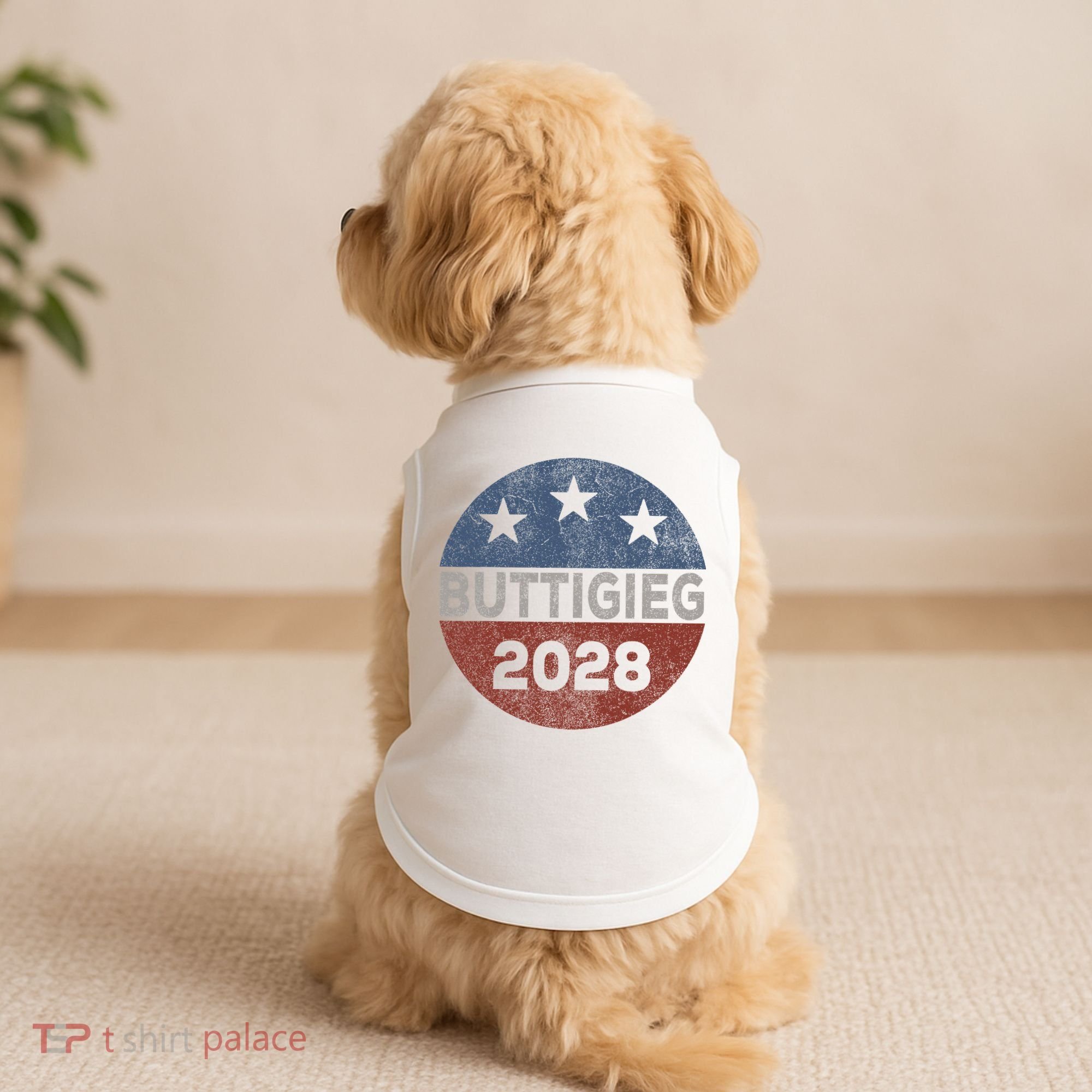 Retro Buddigieg 2028 Pete Buttigieg For President 2028 Doggie Tank