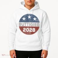 Retro Buddigieg 2028 Pete Buttigieg For President 2028 Hoodie thumb 2