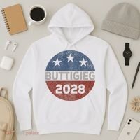 Retro Buddigieg 2028 Pete Buttigieg For President 2028 Hoodie thumb 3