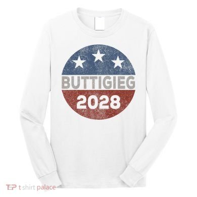 Retro Buddigieg 2028 Pete Buttigieg For President 2028 Long Sleeve Shirt