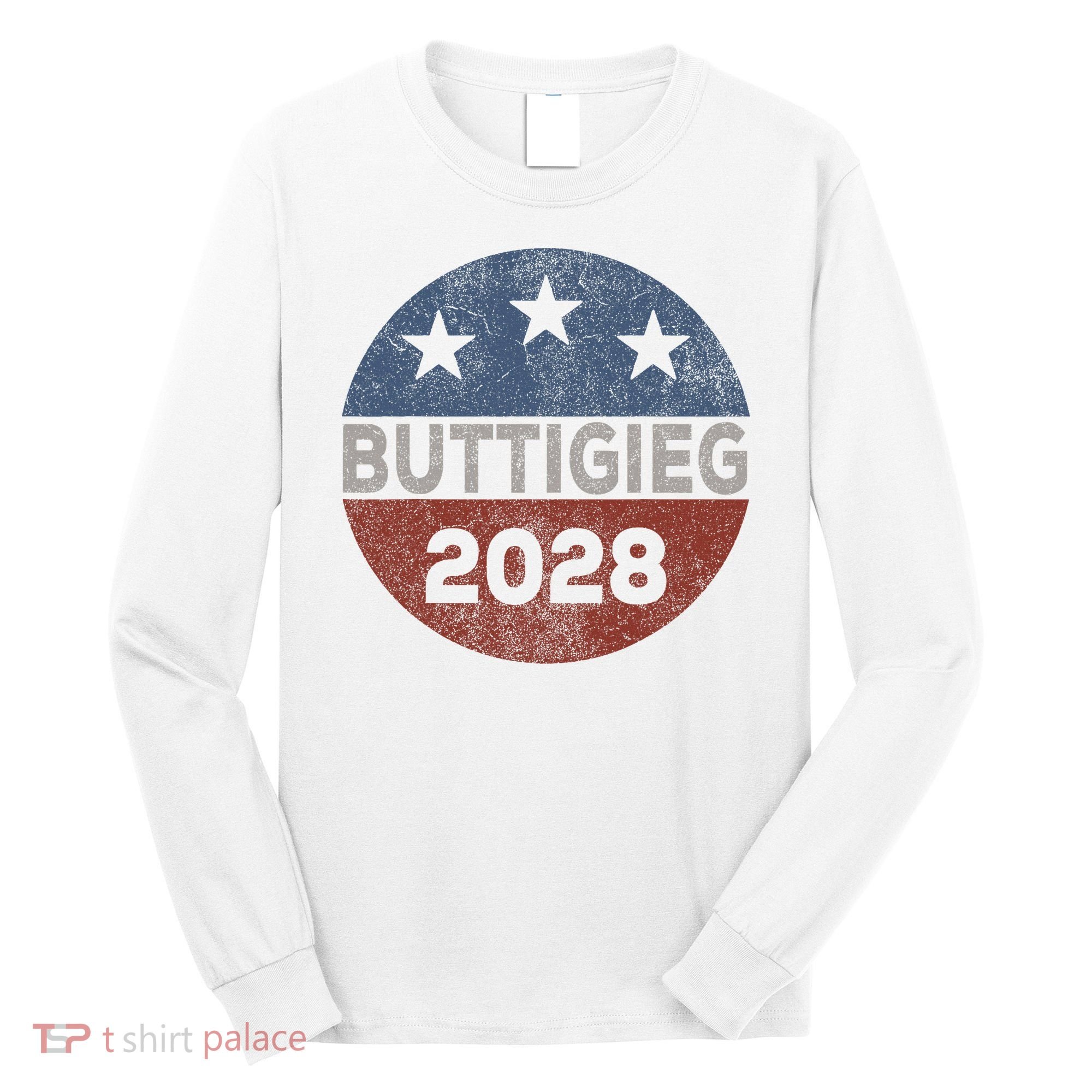 Retro Buddigieg 2028 Pete Buttigieg For President 2028 Long Sleeve Shirt