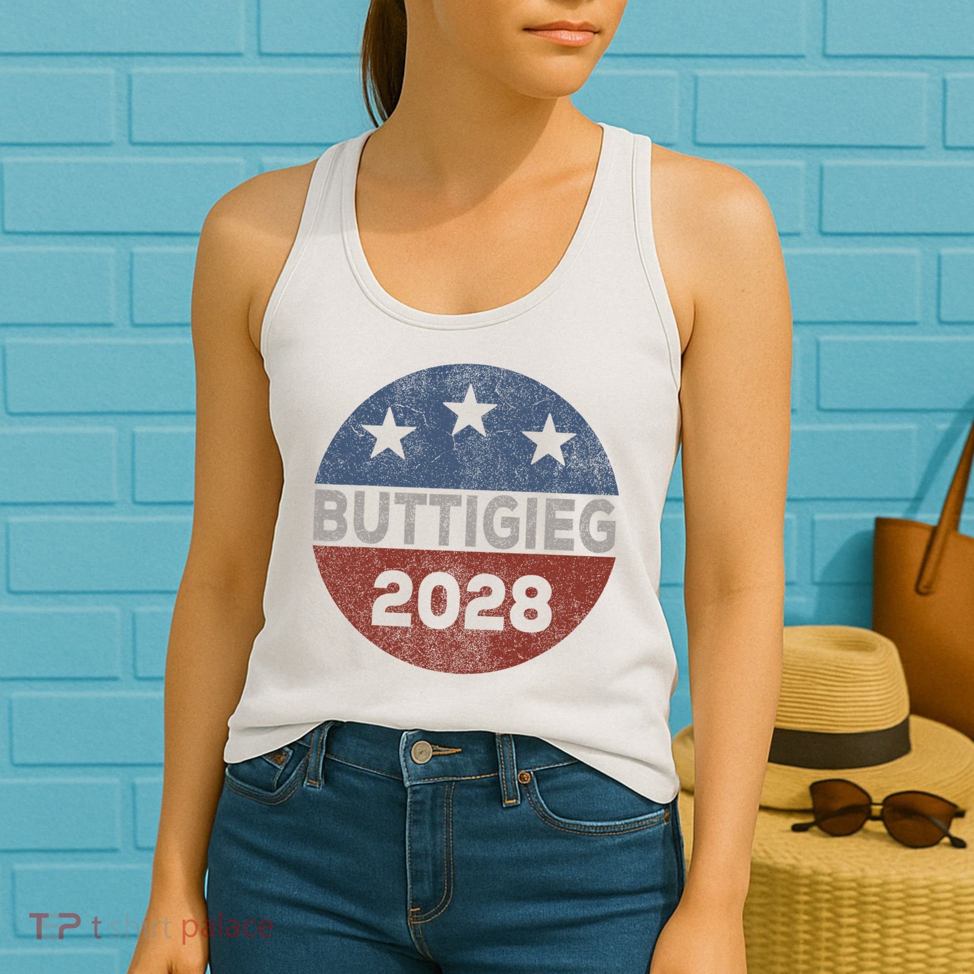 Retro Buddigieg 2028 Pete Buttigieg For President 2028 Women's Tank Top