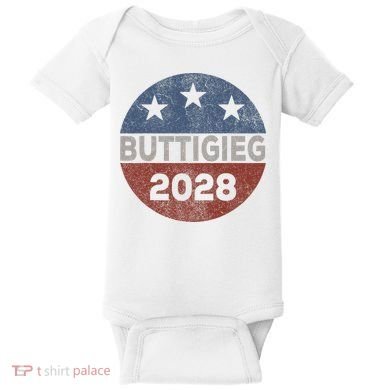 Retro Buddigieg 2028 Pete Buttigieg For President 2028 Baby Bodysuit