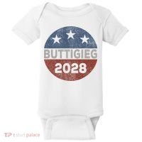 Retro Buddigieg 2028 Pete Buttigieg For President 2028 Baby Bodysuit thumb 0