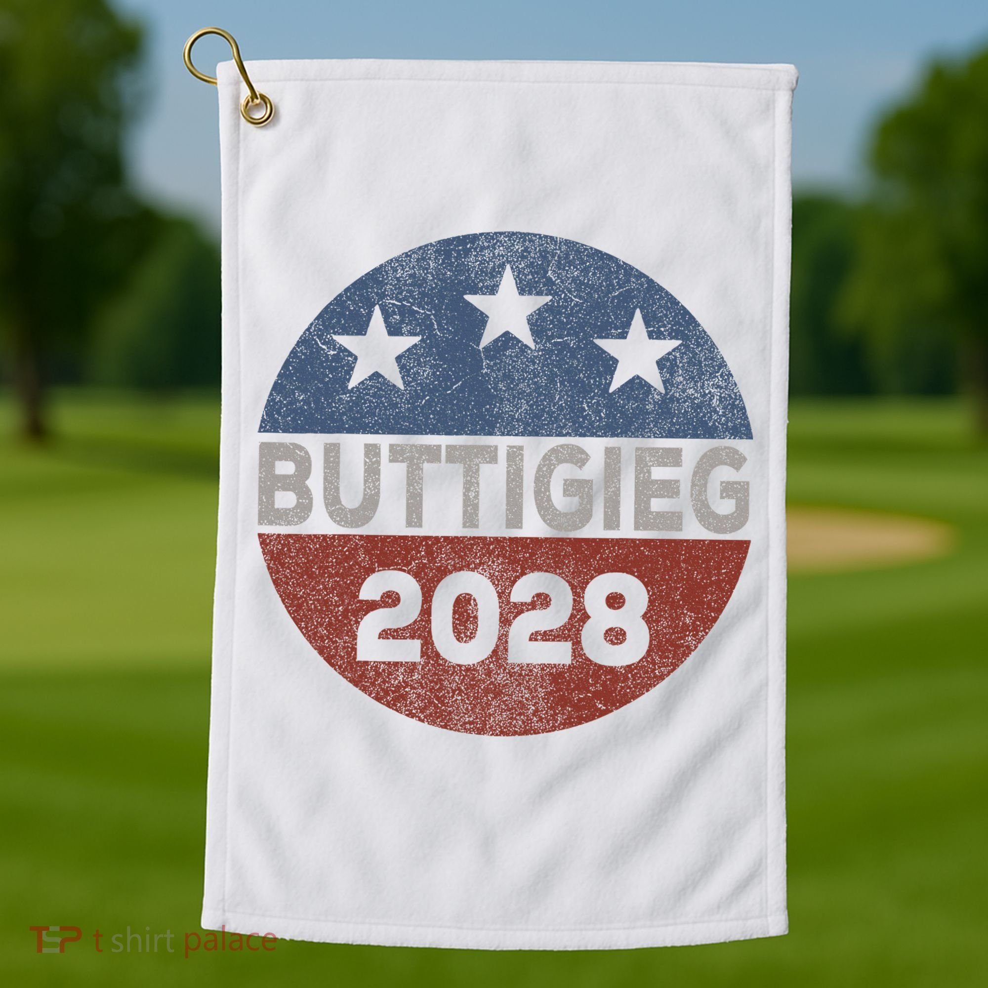 Retro Buddigieg 2028 Pete Buttigieg For President 2028 Golf Towel