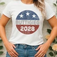 Retro Buddigieg 2028 Pete Buttigieg For President 2028 Women's T-Shirt thumb 2