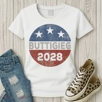 Retro Buddigieg 2028 Pete Buttigieg For President 2028 Women's T-Shirt thumb 3