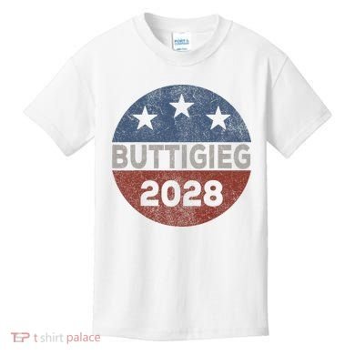 Retro Buddigieg 2028 Pete Buttigieg For President 2028 Kids T-Shirt