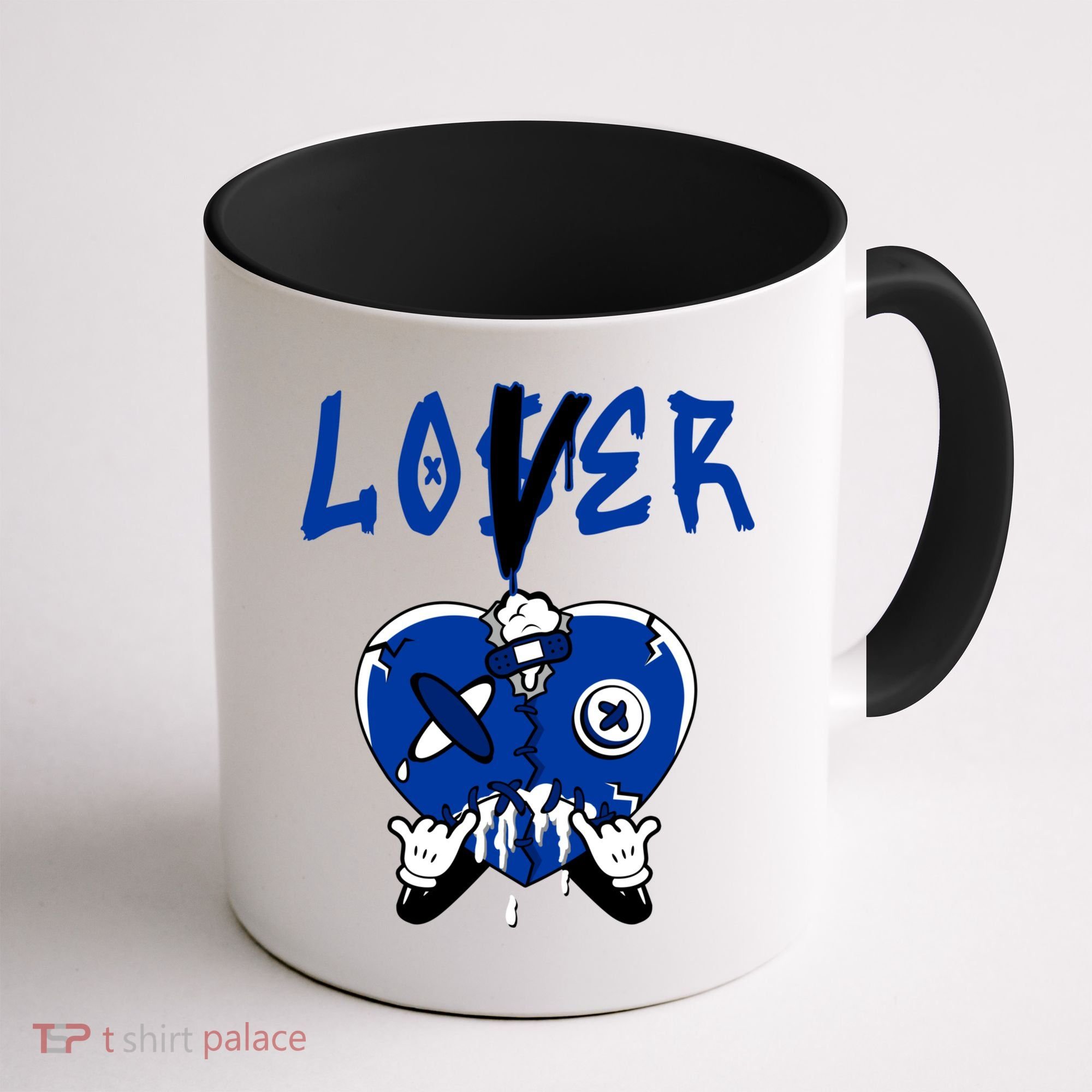 Racer Blue 5s Tee To Match Loser Lover Heart 5 Racer Blue Coffee Mug