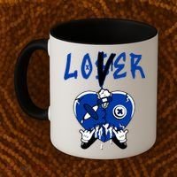 Racer Blue 5s Tee To Match Loser Lover Heart 5 Racer Blue Coffee Mug thumb 2