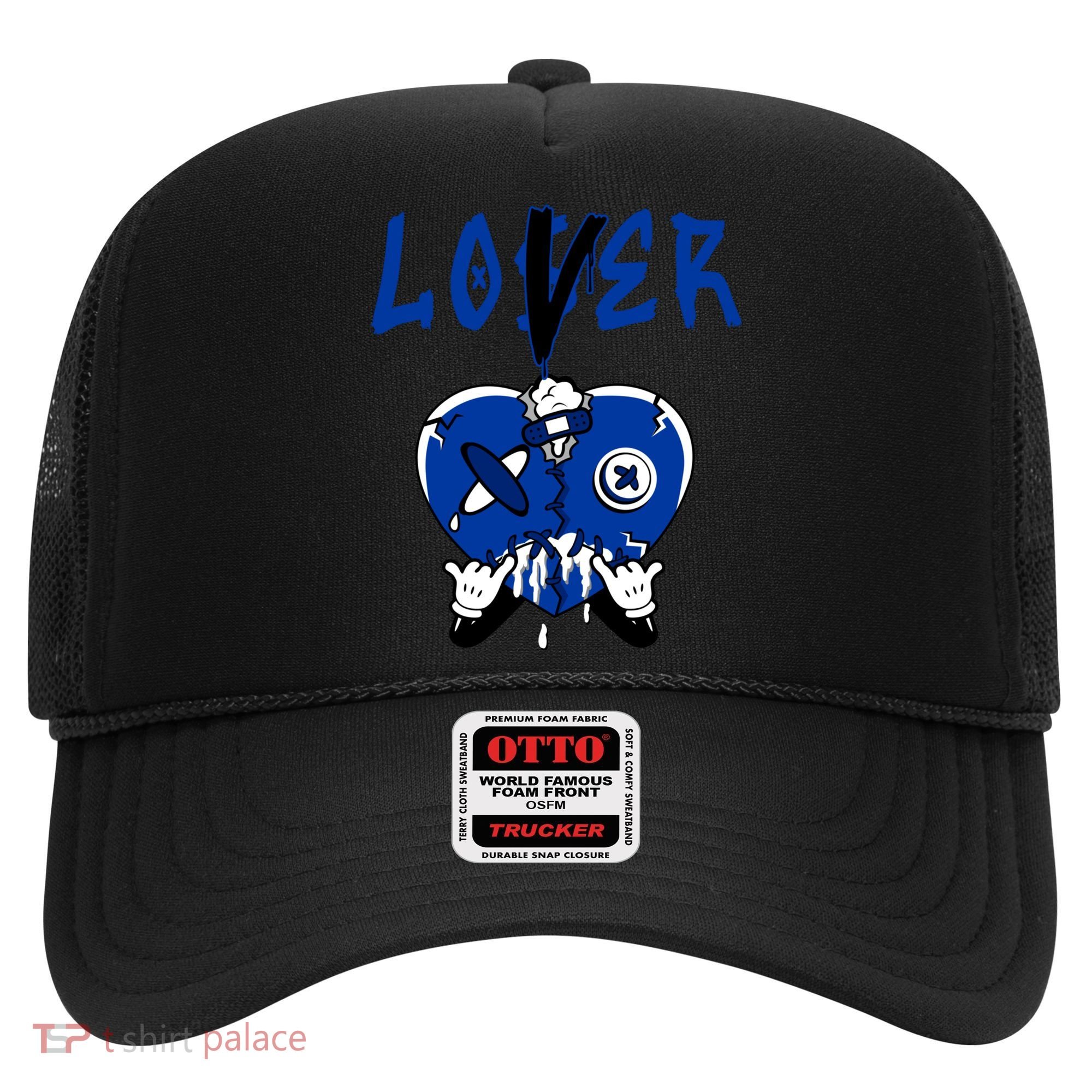 Racer Blue 5s Tee To Match Loser Lover Heart 5 Racer Blue Hat