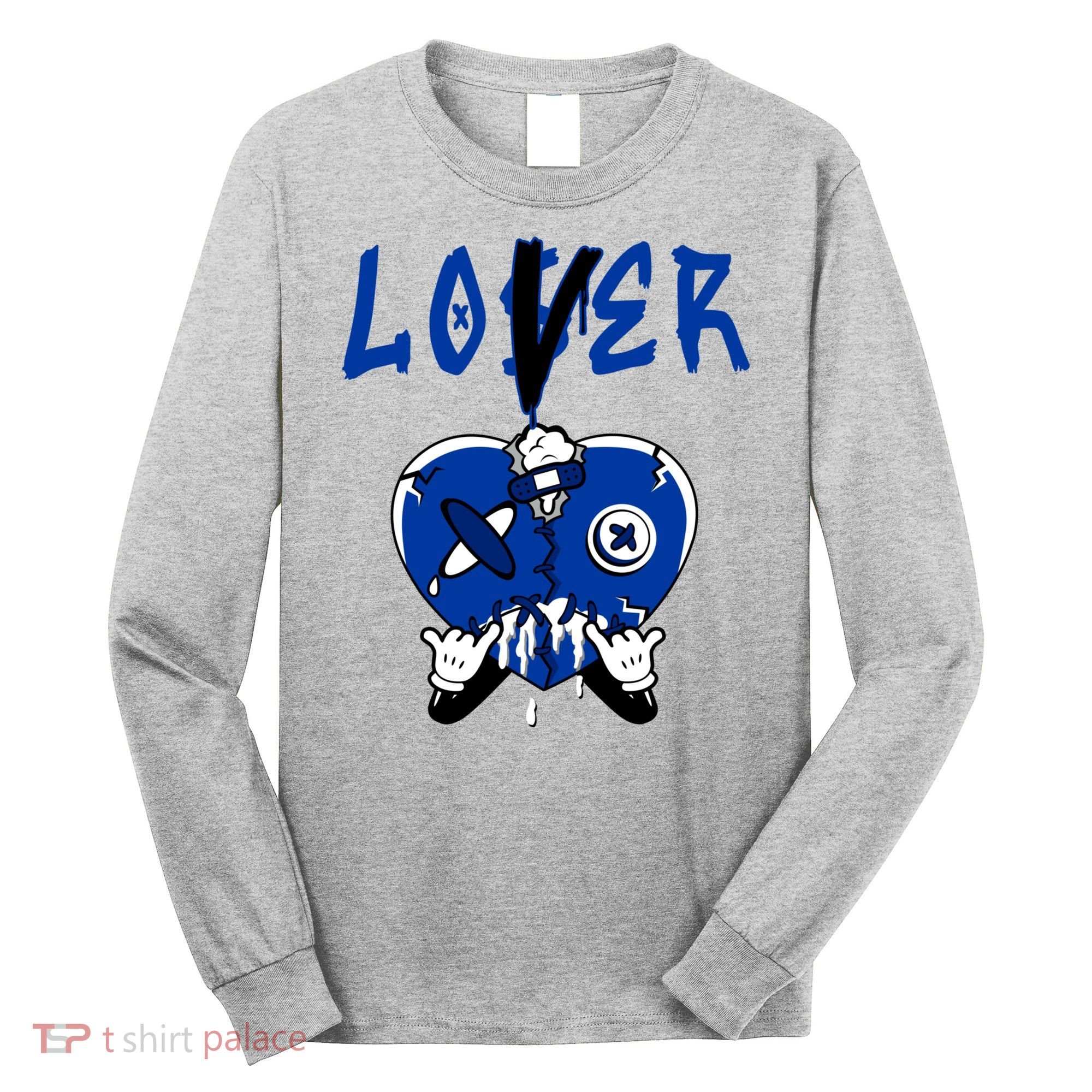 Racer Blue 5s Tee To Match Loser Lover Heart 5 Racer Blue Long Sleeve Shirt