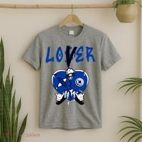 Racer Blue 5s Tee To Match Loser Lover Heart 5 Racer Blue T-Shirt thumb 2
