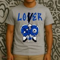Racer Blue 5s Tee To Match Loser Lover Heart 5 Racer Blue T-Shirt thumb 3