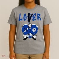 Racer Blue 5s Tee To Match Loser Lover Heart 5 Racer Blue T-Shirt thumb 4