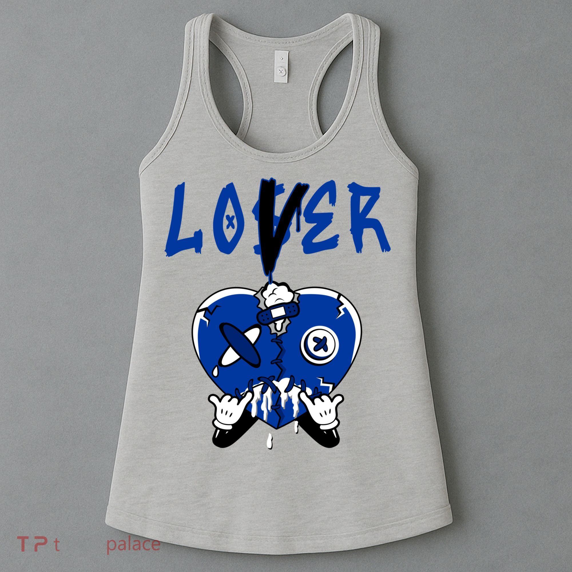 Racer Blue 5s Tee To Match Loser Lover Heart 5 Racer Blue Women's Tank Top