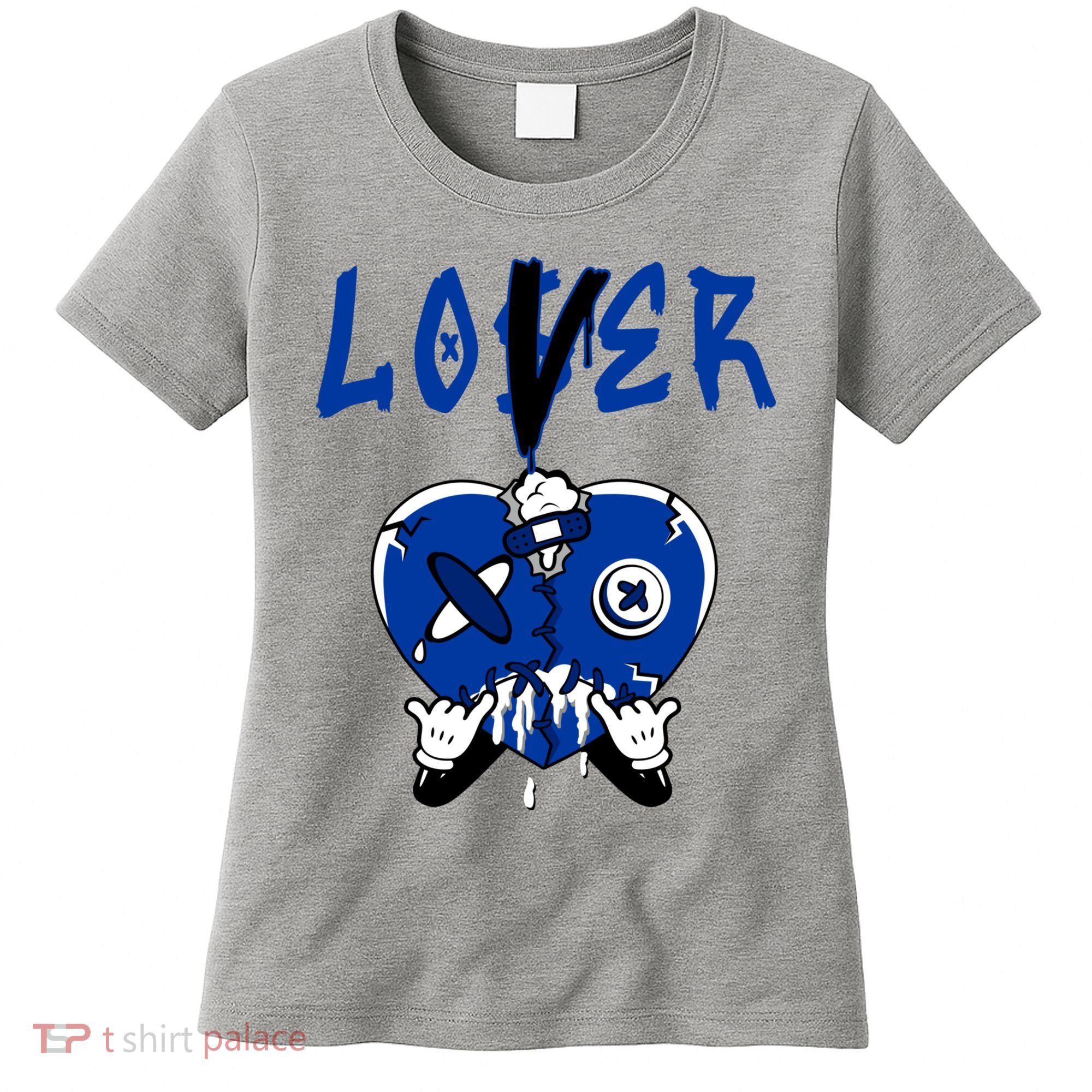 Racer Blue 5s Tee To Match Loser Lover Heart 5 Racer Blue Women's T-Shirt