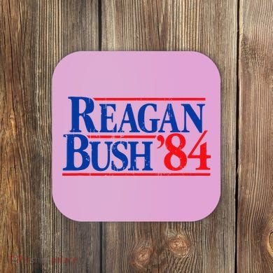 Reagan Bush 84 Vintage Republican Coaster
