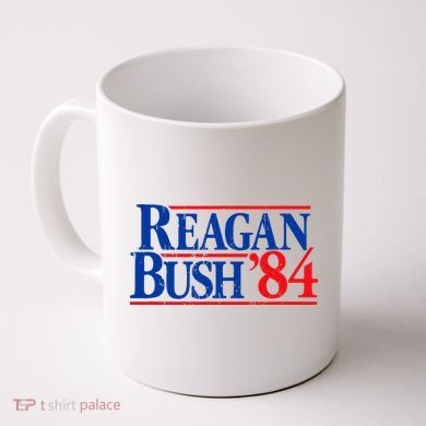 Reagan Bush 84 Vintage Republican Coffee Mug