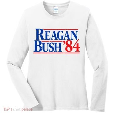 Reagan Bush 84 Vintage Republican Women's Long Sleeve Shirt