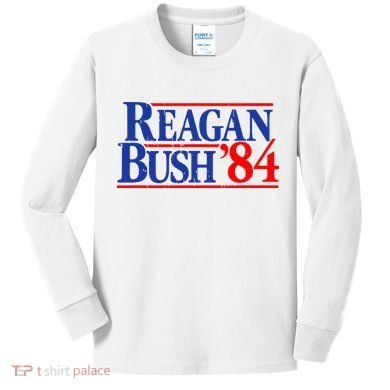 Reagan Bush 84 Vintage Kids Long Sleeve Shirt