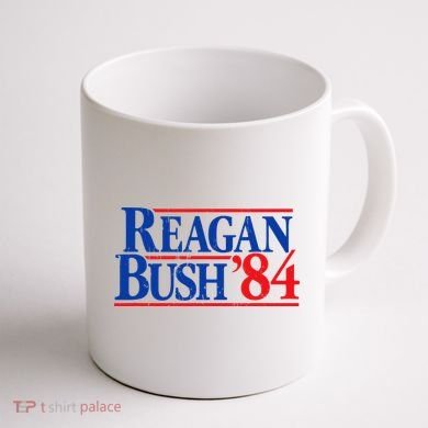 Reagan Bush '84 Vintage Republican Coffee Mug back