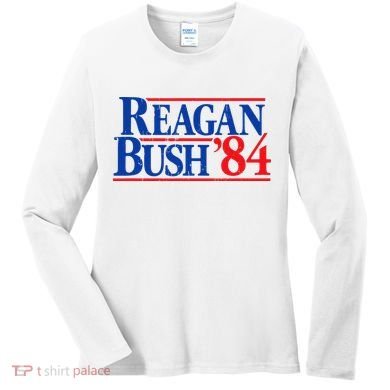 Reagan Bush '84 Vintage Republican Women's Long Sleeve Shirt
