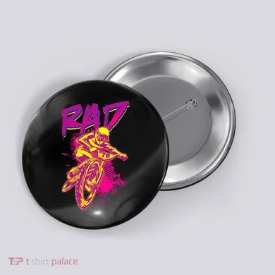 Rad Bmx 80s Button