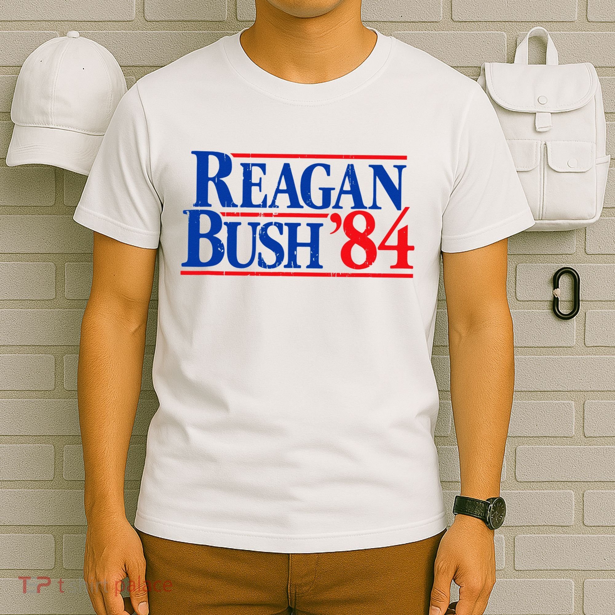 Reagan Bush 84 Vintage Republican T-Shirt