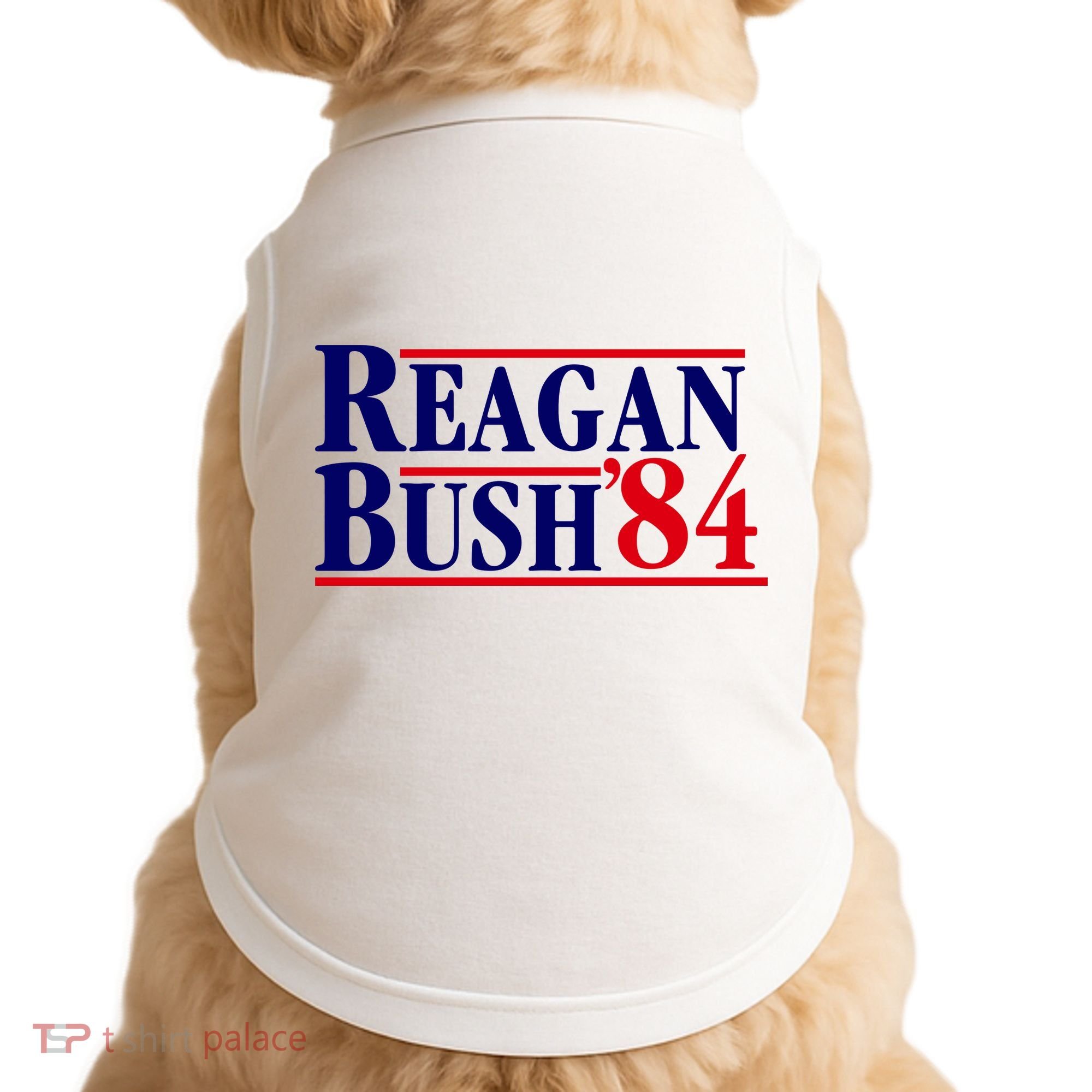 Reagan Bush 84 Shirt Presidential Campaign Doggie Tank