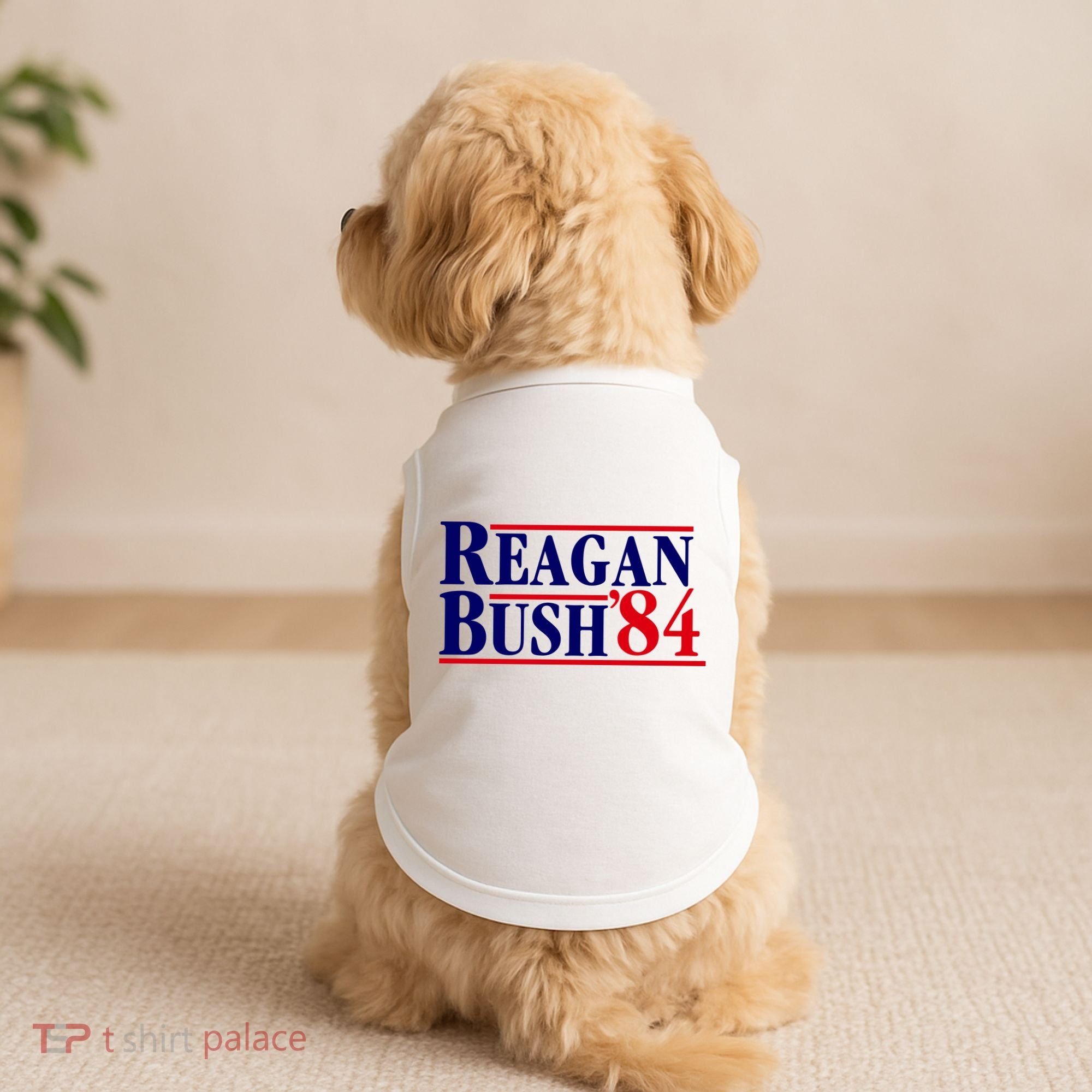 Reagan Bush 84 Shirt Presidential Campaign Doggie Tank