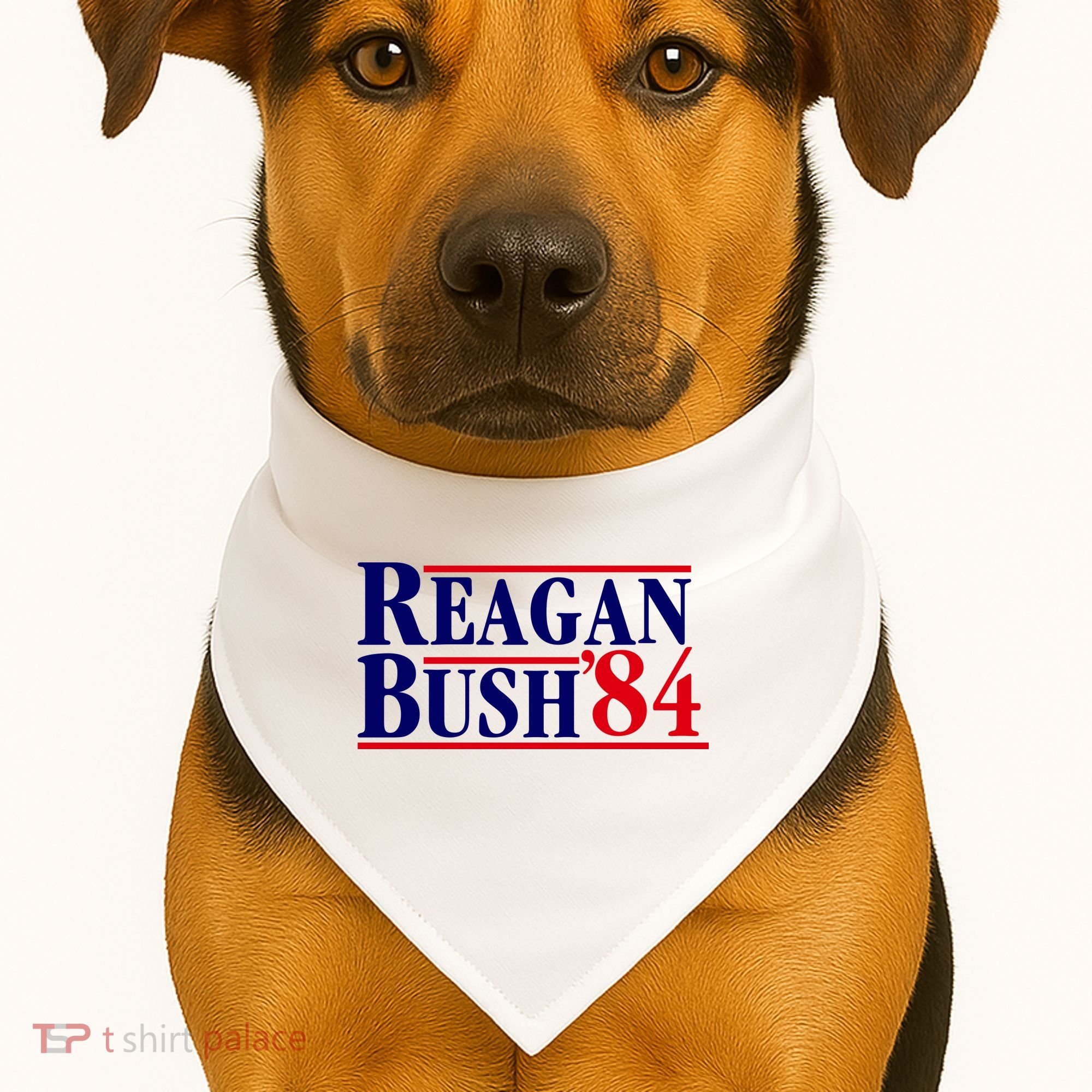 Reagan Bush 84 Shirt Presidential Campaign USA-Made Doggie Bandana