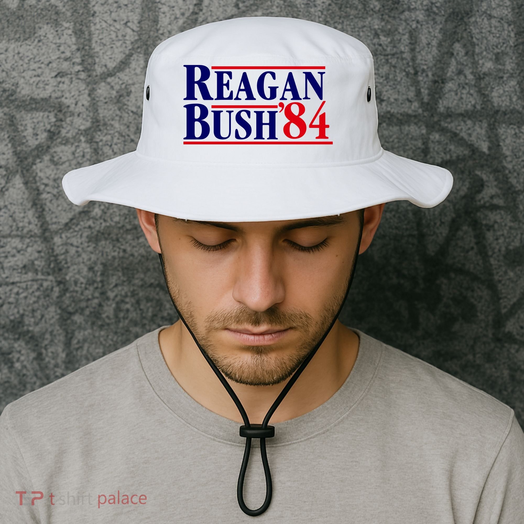 Reagan Bush 84 Shirt Presidential Campaign Bucket Hat