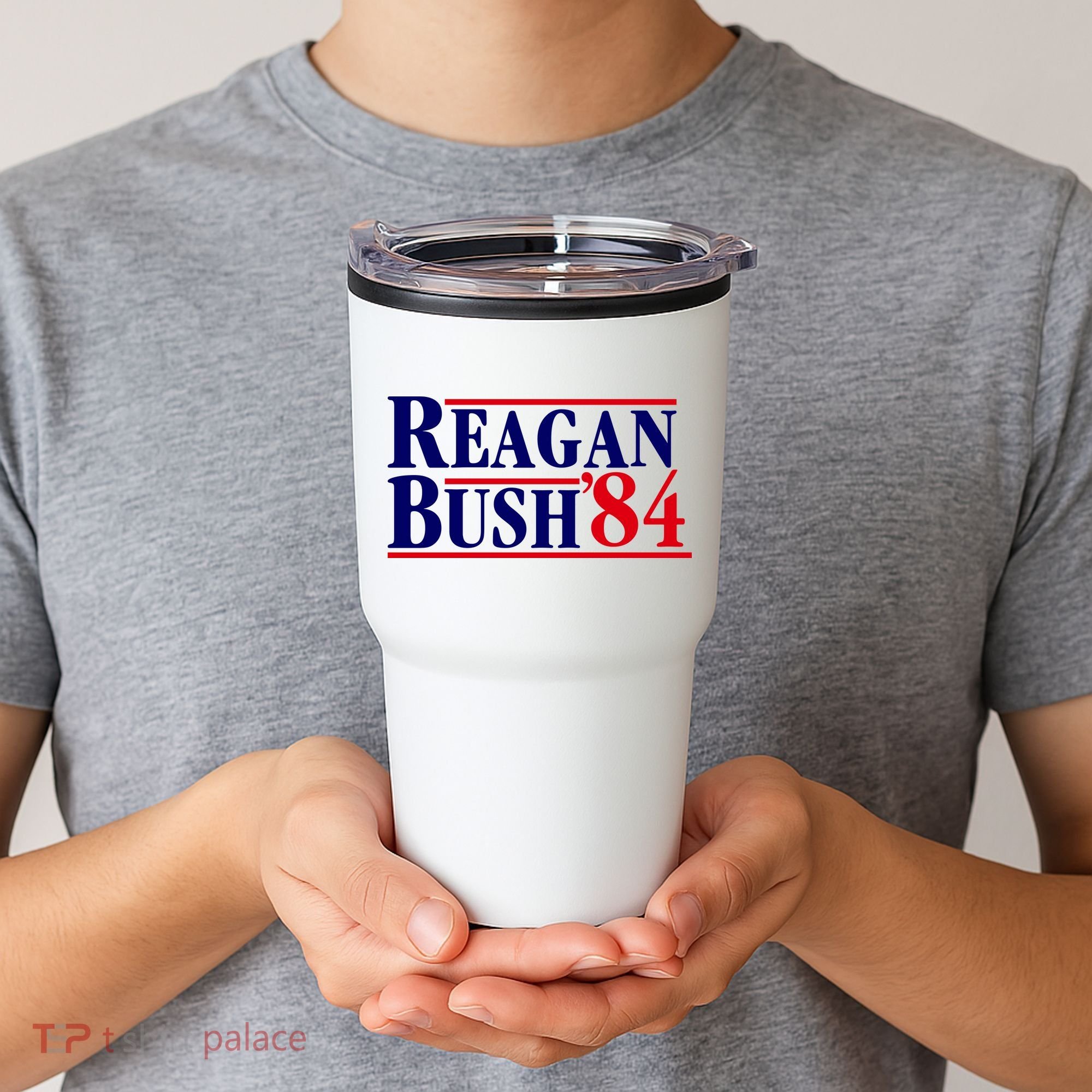 Reagan Bush 84 Shirt Presidential Campaign Tumbler