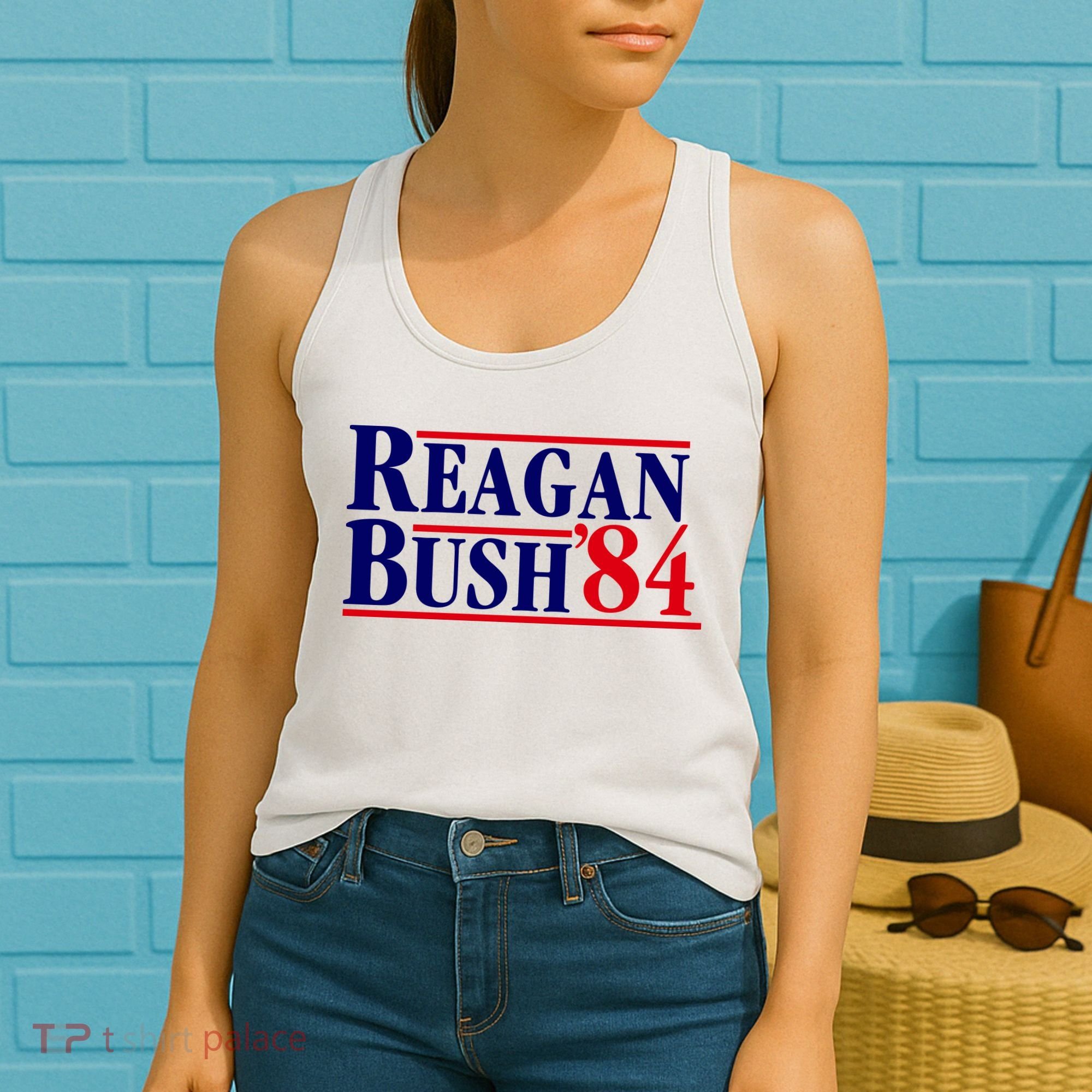 Reagan Bush 84 Shirt Presidential Campaign Women's Tank Top