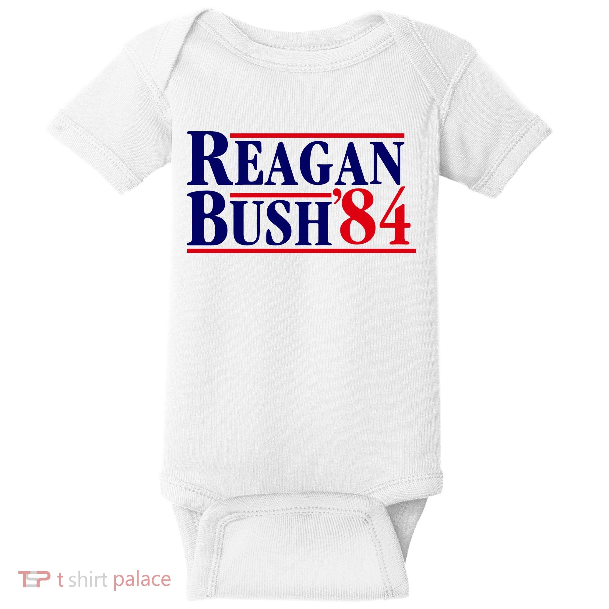 Reagan Bush 84 Shirt Presidential Campaign Baby Bodysuit