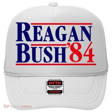 Reagan Bush 84 Shirt Presidential Campaign Hat