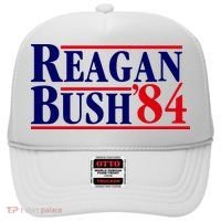 Reagan Bush 84 Shirt Presidential Campaign Hat thumb 0