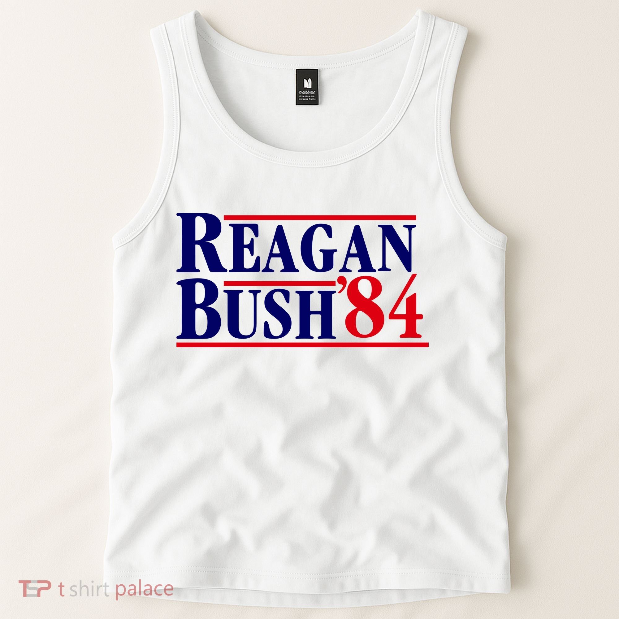 Reagan Bush 84 Shirt Presidential Campaign Tank Top