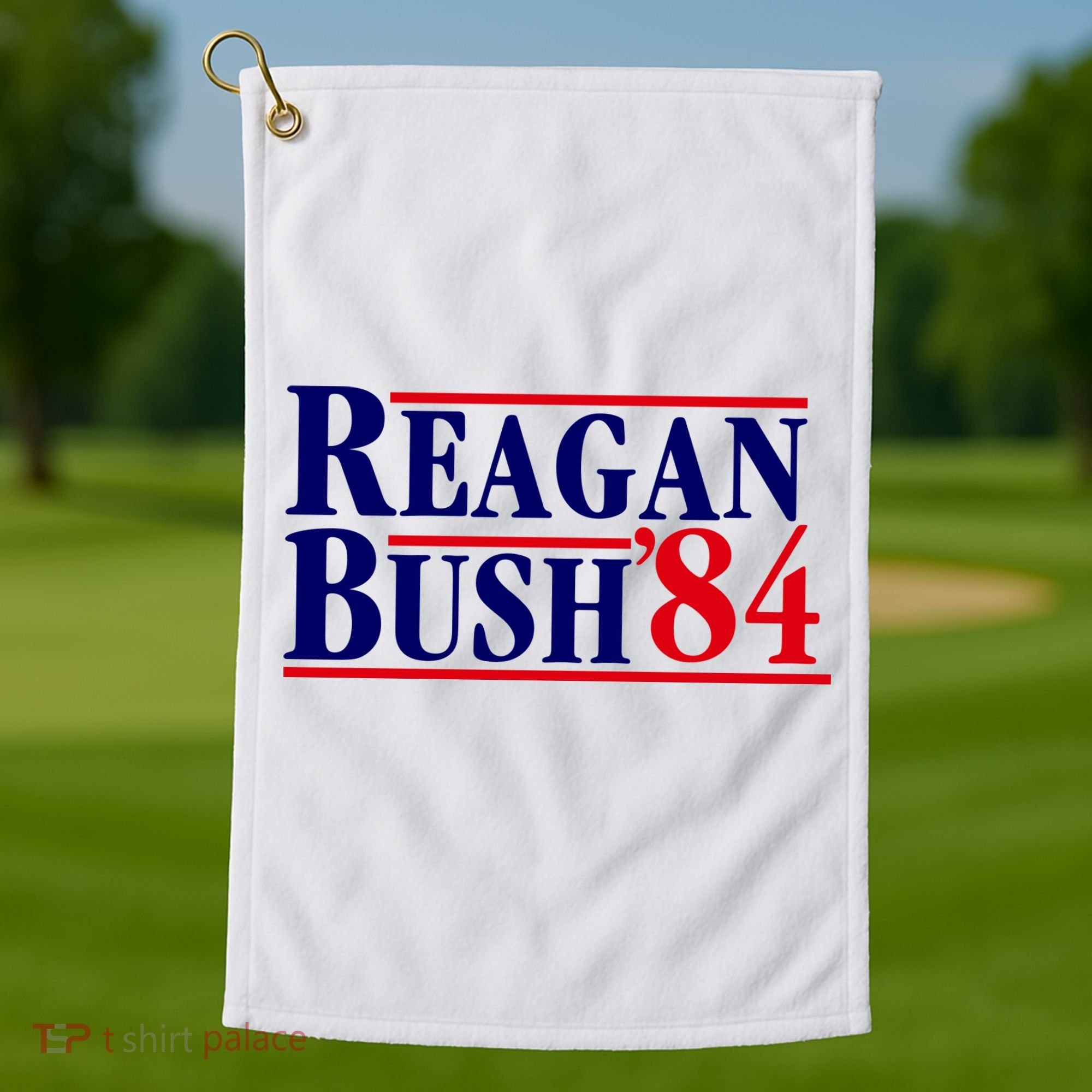 Reagan Bush 84 Shirt Presidential Campaign Golf Towel