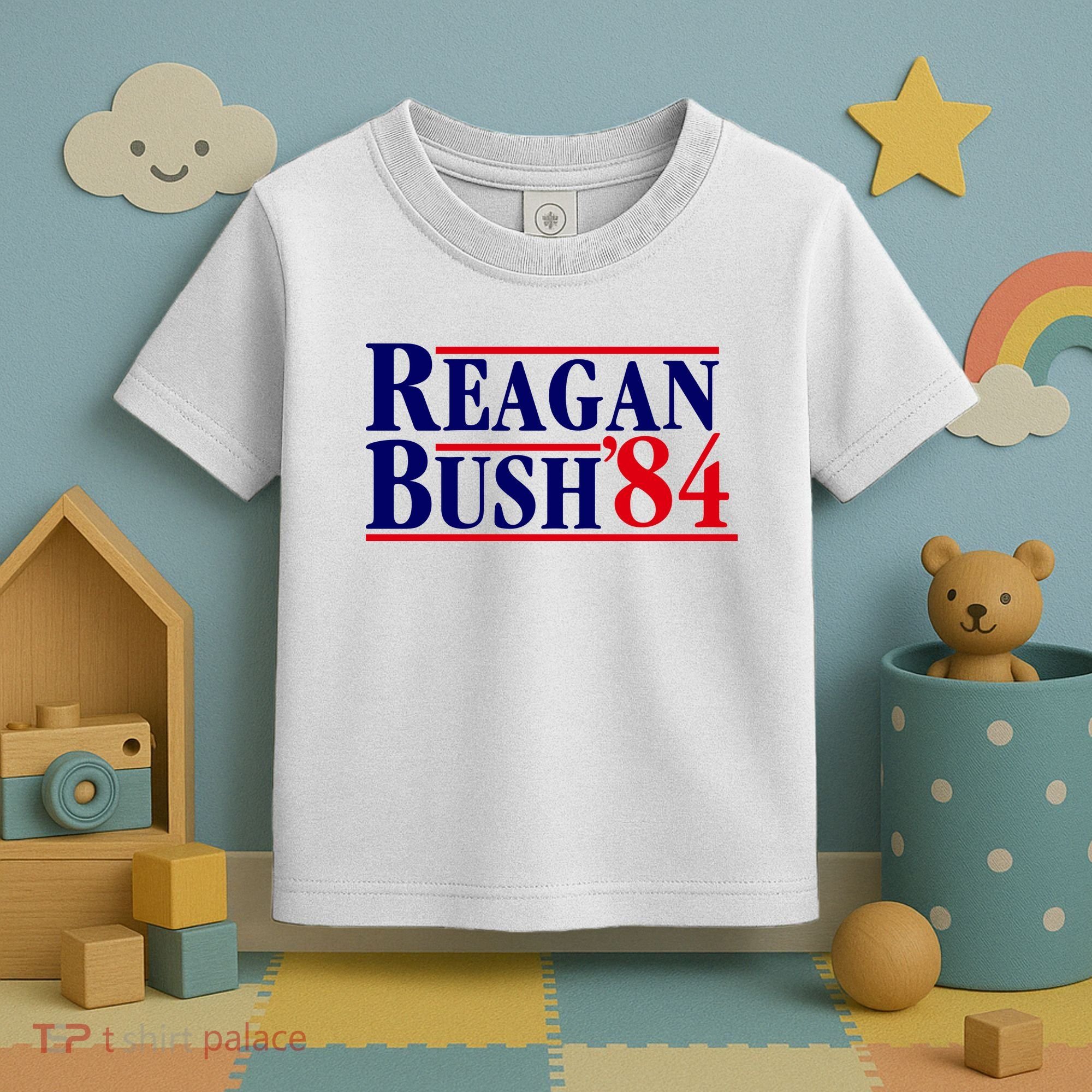 Reagan Bush 84 Shirt Presidential Campaign Toddler T-Shirt