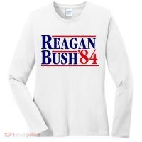 Reagan Bush 84 Shirt Presidential Campaign Women's Long Sleeve Shirt thumb 0