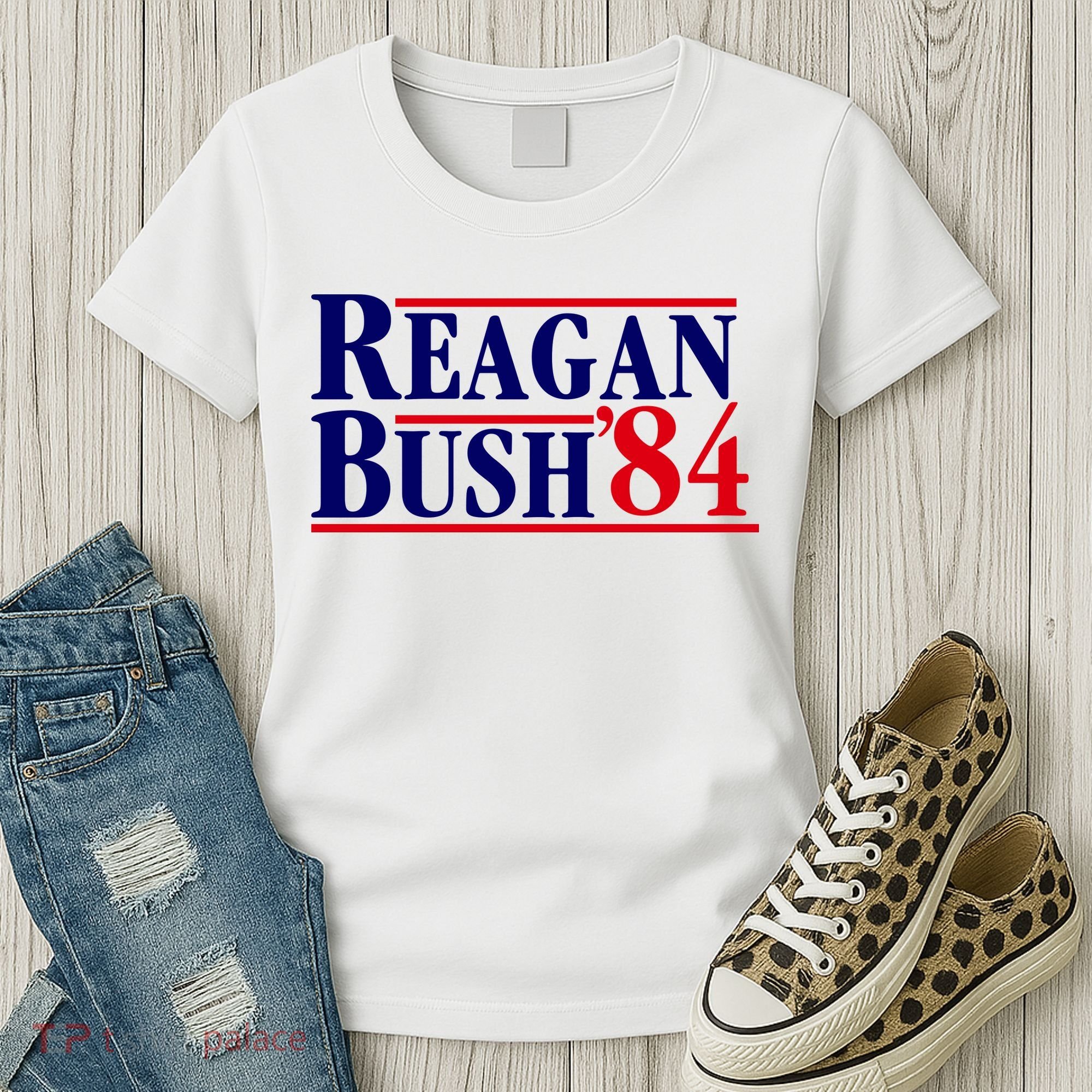 Reagan Bush 84 Shirt Presidential Campaign Women's T-Shirt