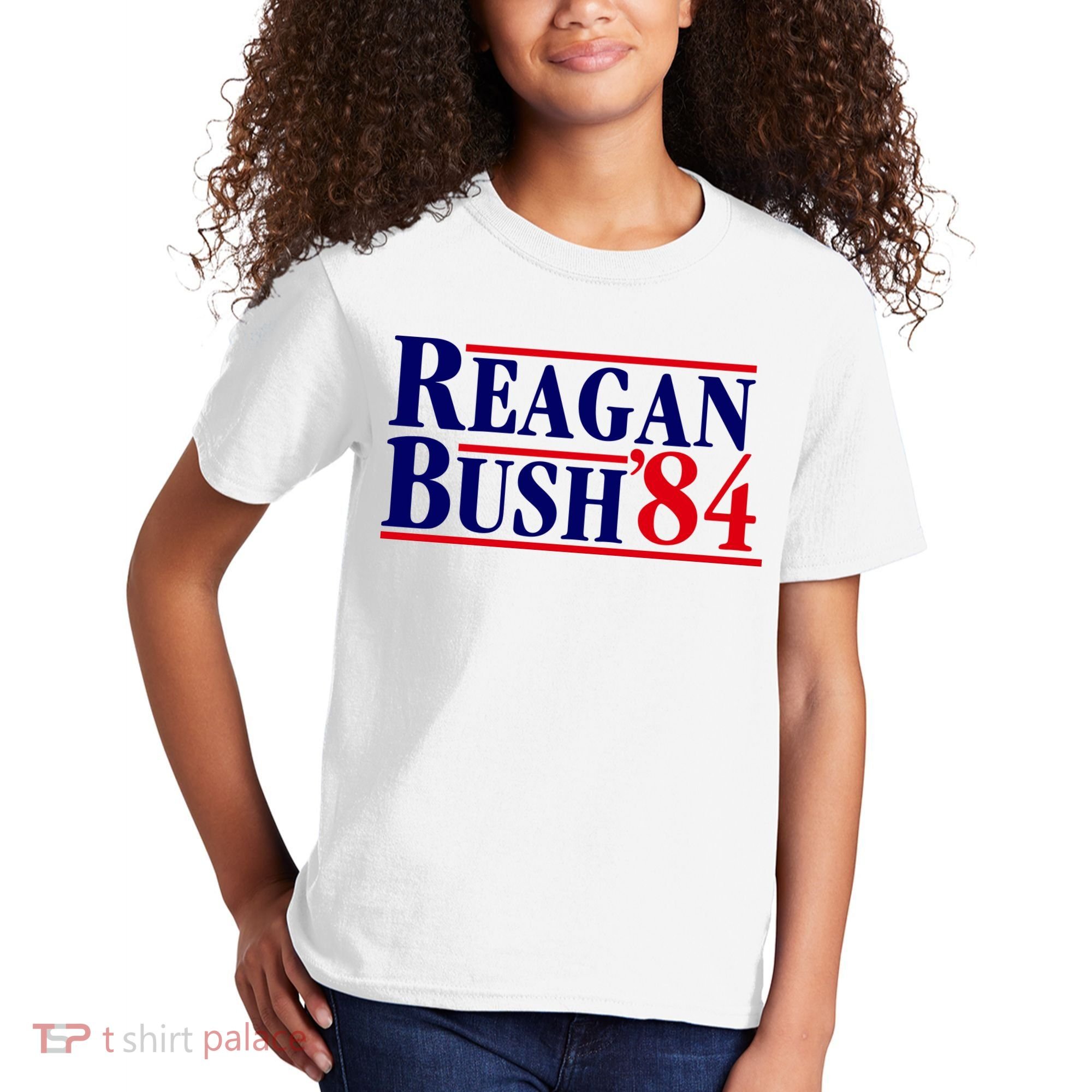 Reagan Bush 84 Shirt Presidential Campaign Kids T-Shirt