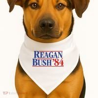Reagan Bush 84 USA-Made Doggie Bandana thumb 1