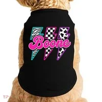 Retro Boone 80s Vibes Summer Doggie Tank thumb 0