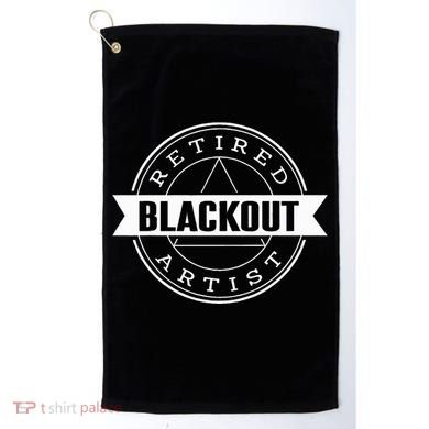 Retired Blackout Artist Funny Aa Sobriety Program Gift Golf Towel