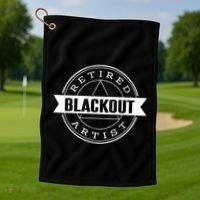 Retired Blackout Artist Funny Aa Sobriety Program Gift Golf Towel thumb 1
