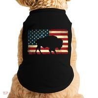 Retro Buffalo American Flag USA Bison Doggie Tank thumb 0