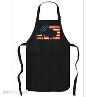 Retro Buffalo American Flag USA Bison Apron thumb 0